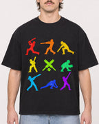 Mockup Boxy Heavyweight Tee Black male close-up 29