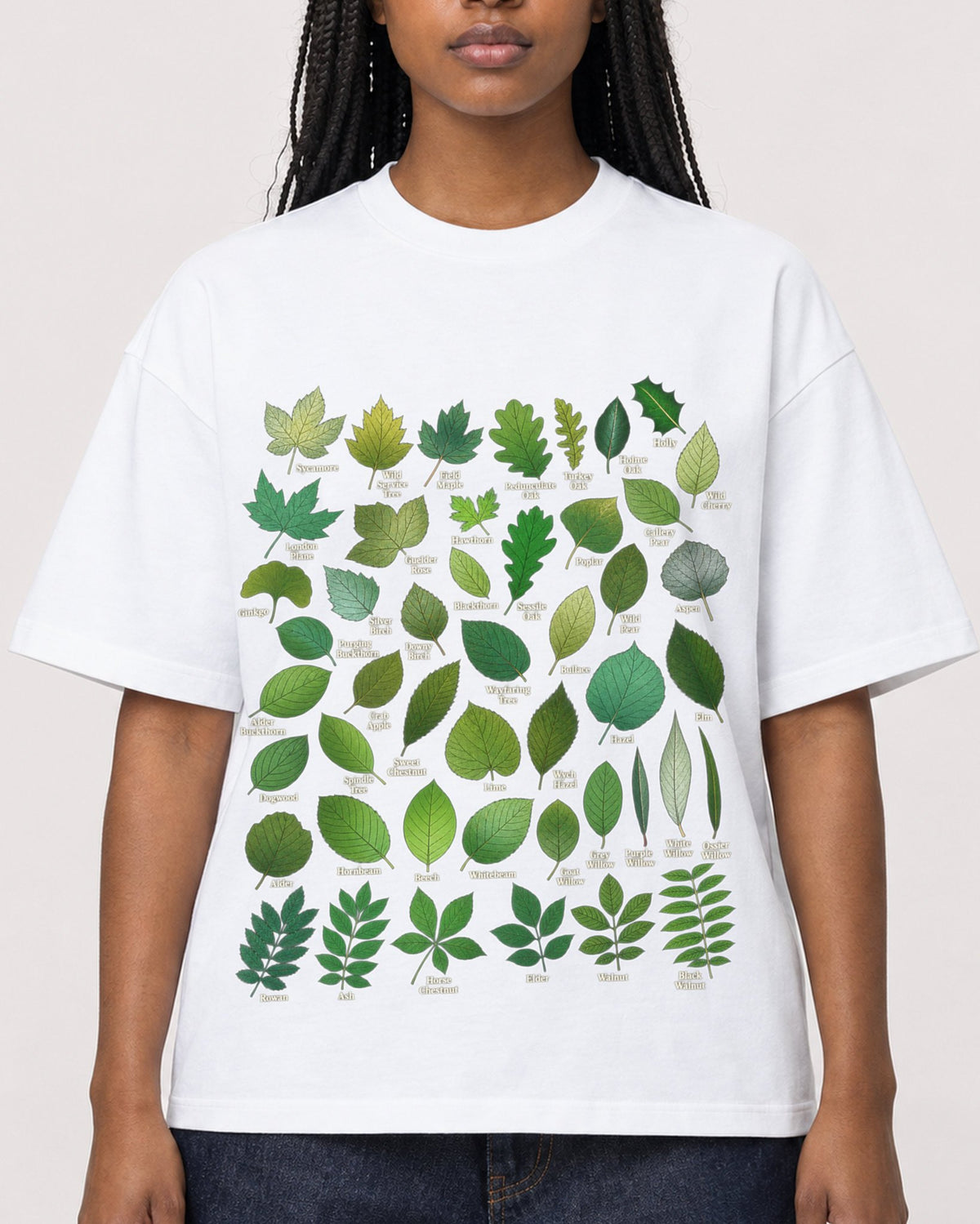 Mockup Boxy Heavyweight Tee White female close-up 04
