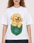 Mockup Boxy Heavyweight Tee White female close-up 09