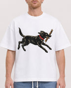 Mockup Boxy Heavyweight Tee White male close-up 38