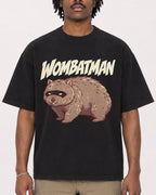 Mockup Boxy Heavyweight Tee Black male close-up 04