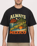 Mockup Boxy Heavyweight Tee Black male close-up 08