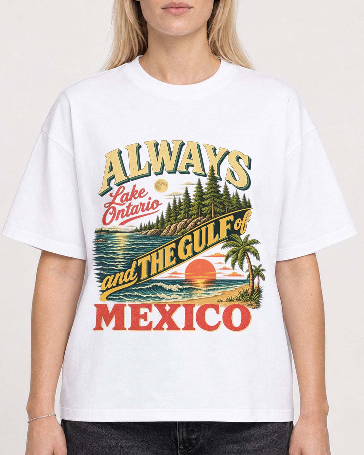 Mockup Boxy Heavyweight Tee White female close-up 08
