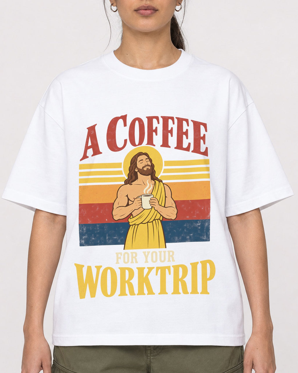 Mockup Boxy Heavyweight Tee White female close-up 47