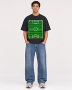 Mockup Boxy Heavyweight Tee Black male full-body 10