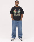 Mockup Boxy Heavyweight Tee Black male full-body 14