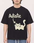 Mockup Boxy Heavyweight Tee Black male close-up 03