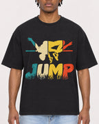 Mockup Boxy Heavyweight Tee Black male close-up 05