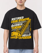 Mockup Boxy Heavyweight Tee Black male close-up 13