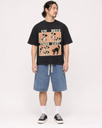 Mockup Boxy Heavyweight Tee Black male full-body 43