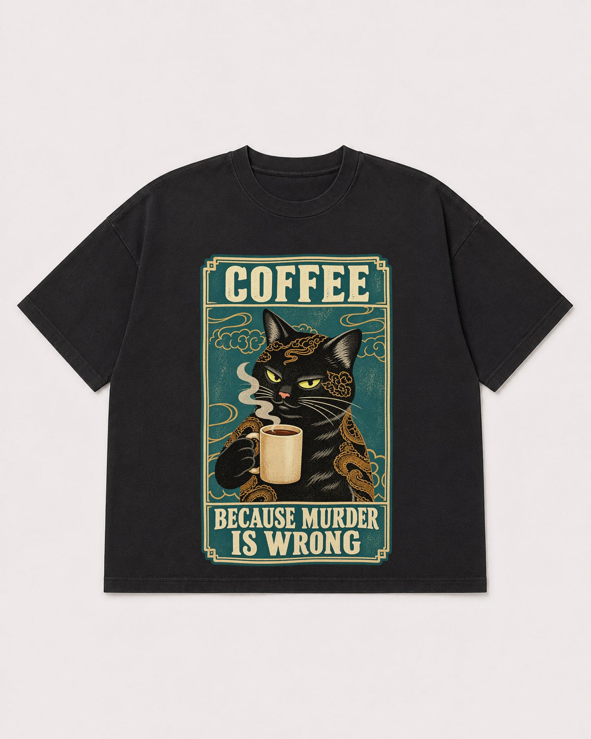 Mockup Boxy Heavyweight Tee Black product