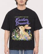 Mockup Boxy Heavyweight Tee Black male close-up 03