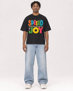 Mockup Boxy Heavyweight Tee Black male full-body 05