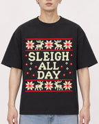 Mockup Boxy Heavyweight Tee Black male close-up 01