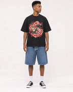 Mockup Boxy Heavyweight Tee Black male full-body 15