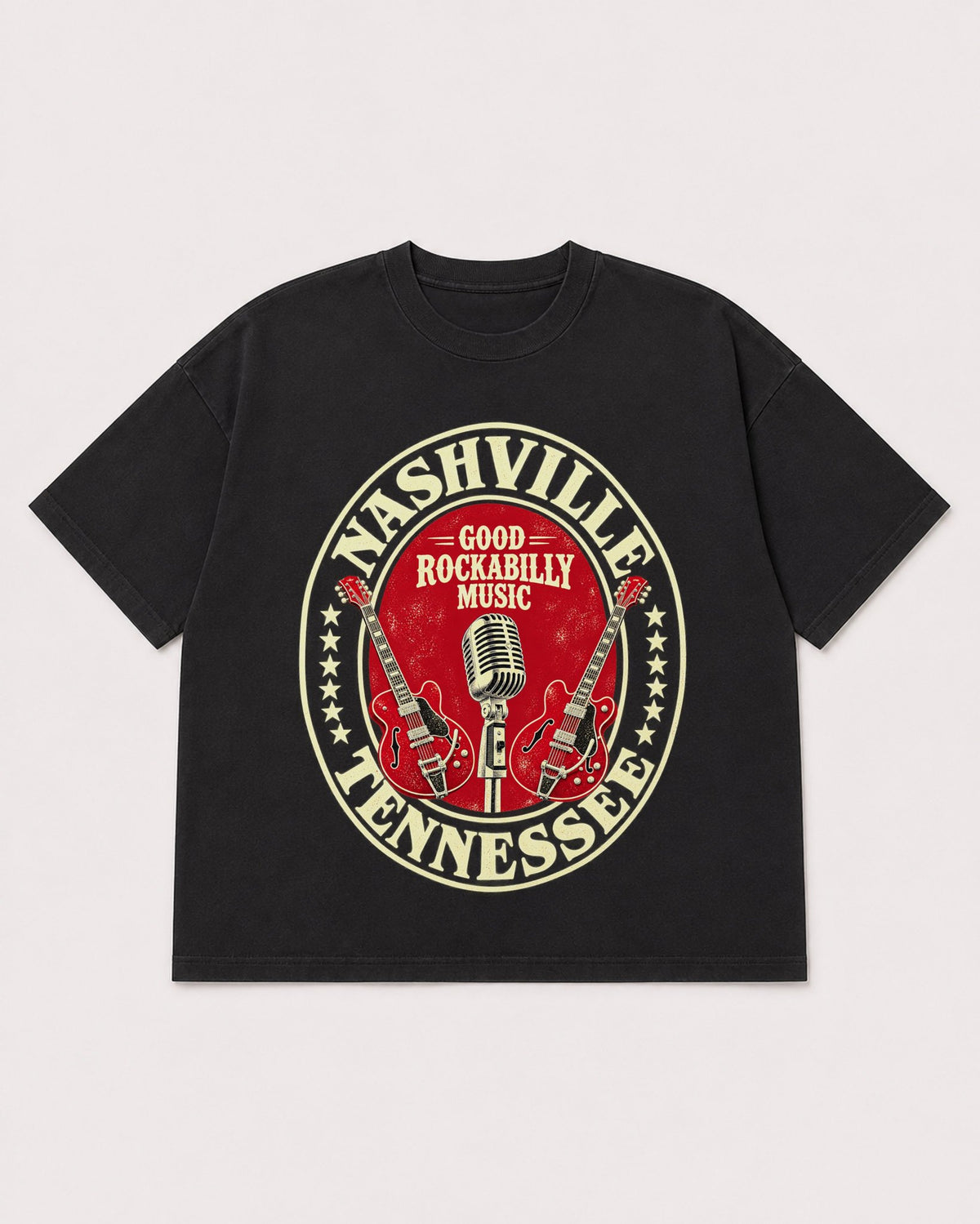 Mockup Boxy Heavyweight Tee Black product