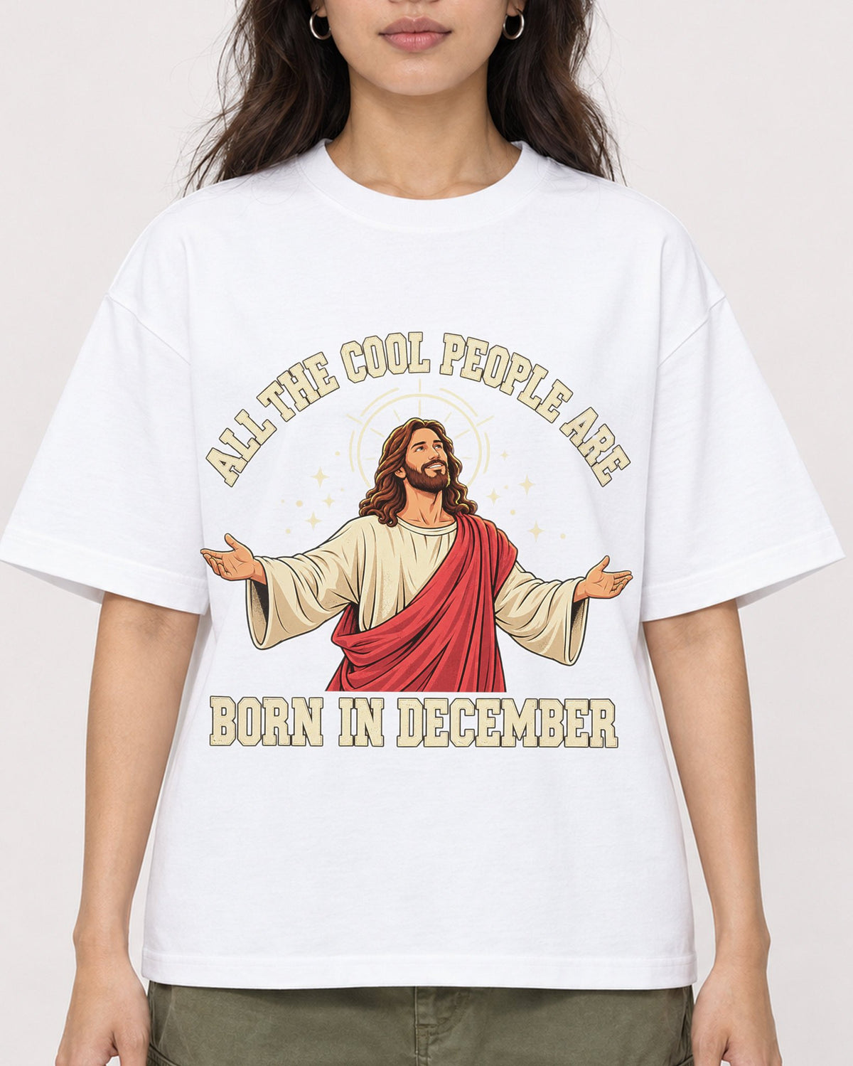 Mockup Boxy Heavyweight Tee White female close-up 02