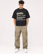 Mockup Boxy Heavyweight Tee Black male full-body 20