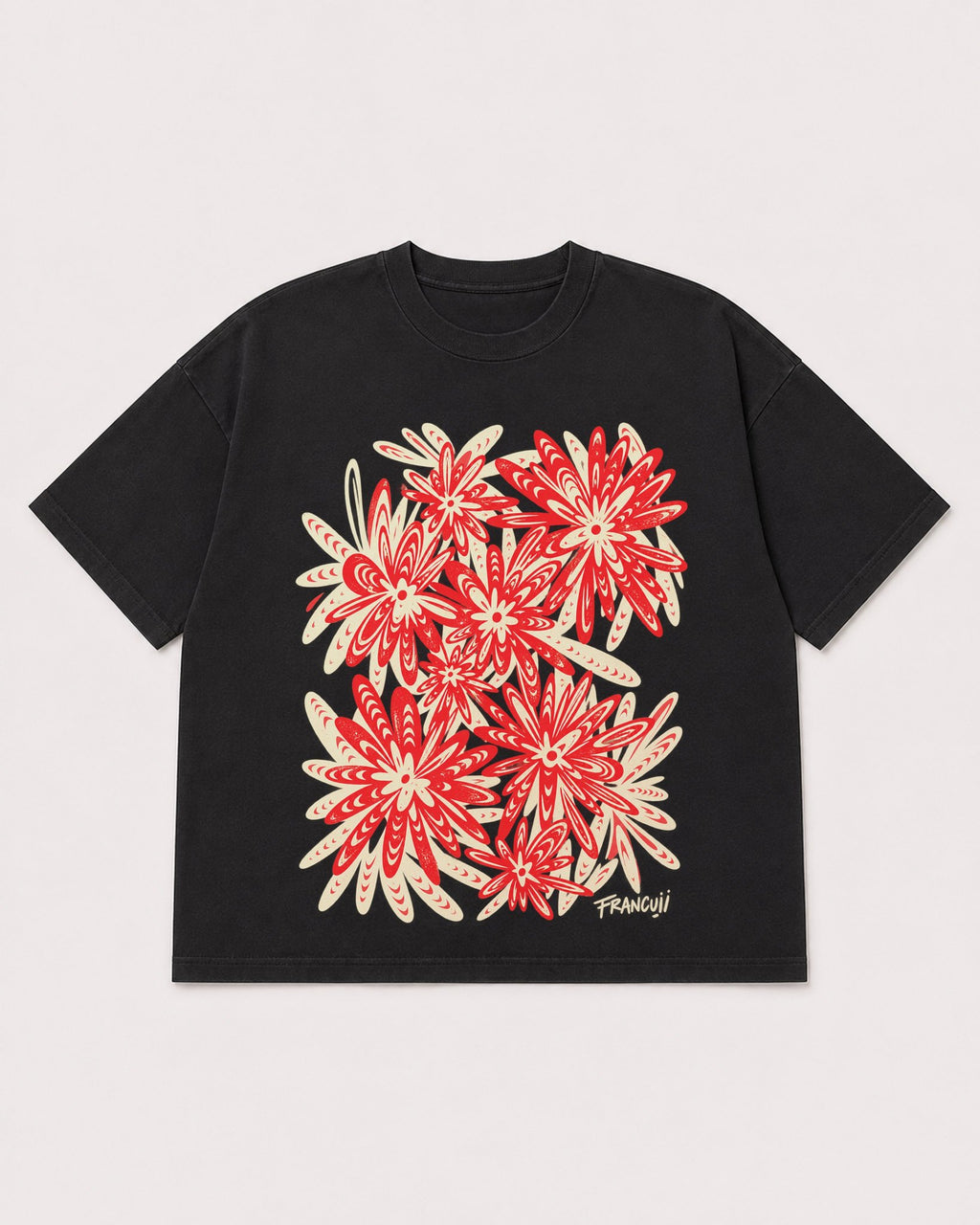 Mockup Boxy Heavyweight Tee Black product