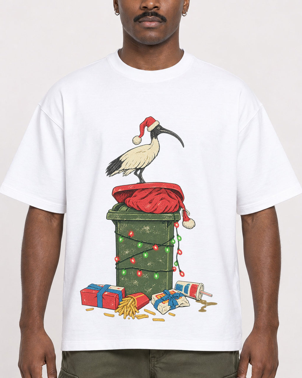Mockup Boxy Heavyweight Tee White male close-up 14