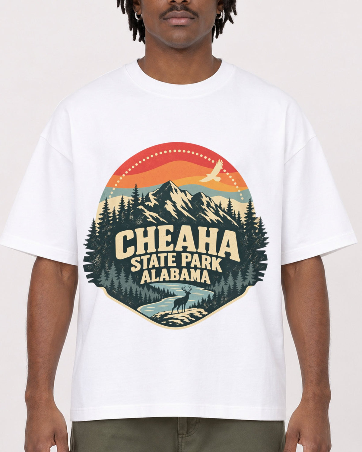 Mockup Boxy Heavyweight Tee White male close-up 04