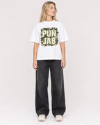 Mockup Boxy Heavyweight Tee White female full-body 08
