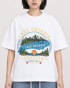 Mockup Boxy Heavyweight Tee White female close-up 11