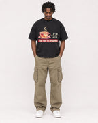 Mockup Boxy Heavyweight Tee Black male full-body 04