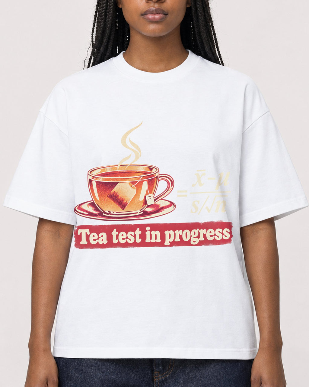 Mockup Boxy Heavyweight Tee White female close-up 04