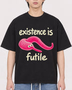 Mockup Boxy Heavyweight Tee Black male close-up 11