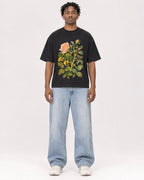 Mockup Boxy Heavyweight Tee Black male full-body 05