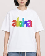 Mockup Boxy Heavyweight Tee White female close-up 11