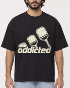 Mockup Boxy Heavyweight Tee Black male close-up 17