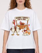 Mockup Boxy Heavyweight Tee White female close-up 09