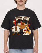 Mockup Boxy Heavyweight Tee Black male close-up 09
