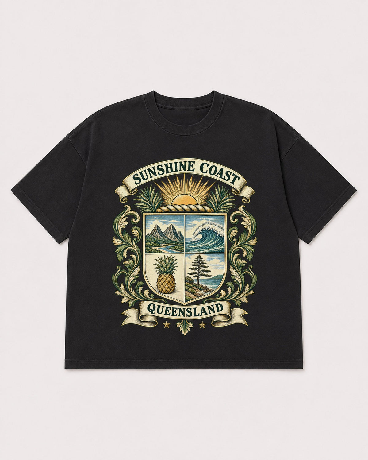 Mockup Boxy Heavyweight Tee Black product