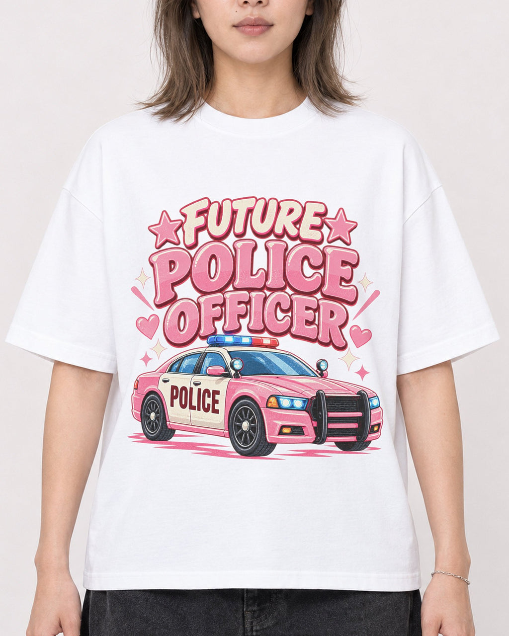 Mockup Boxy Heavyweight Tee White female close-up 33