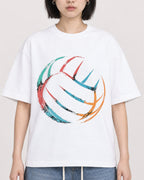 Mockup Boxy Heavyweight Tee White female close-up 11