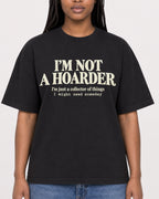 Mockup Boxy Heavyweight Tee Black female close-up 04