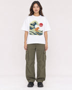 Mockup Boxy Heavyweight Tee White female full-body 02