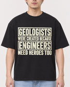 Mockup Boxy Heavyweight Tee Black male close-up 13