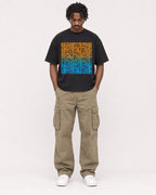Mockup Boxy Heavyweight Tee Black male full-body 04