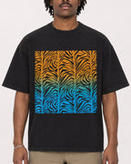 Mockup Boxy Heavyweight Tee Black male close-up 04