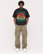 Mockup Boxy Heavyweight Tee Black male full-body 04