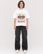Mockup Boxy Heavyweight Tee White female full-body 18