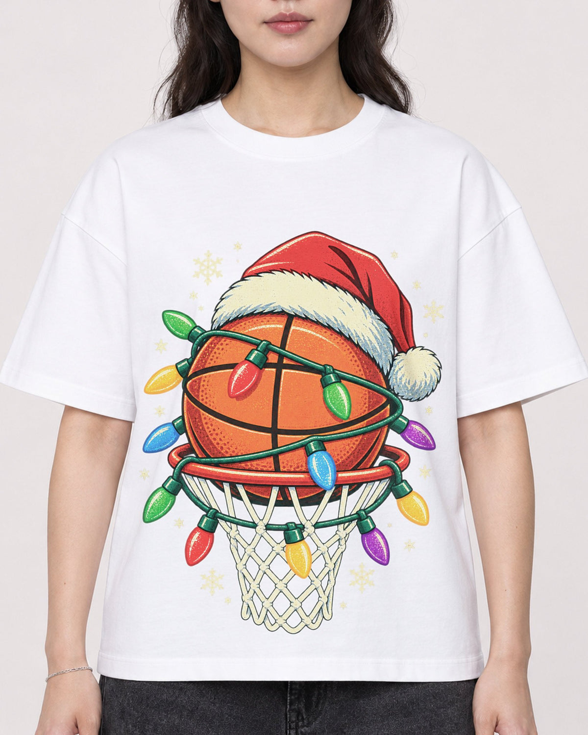 Mockup Boxy Heavyweight Tee White female close-up 03
