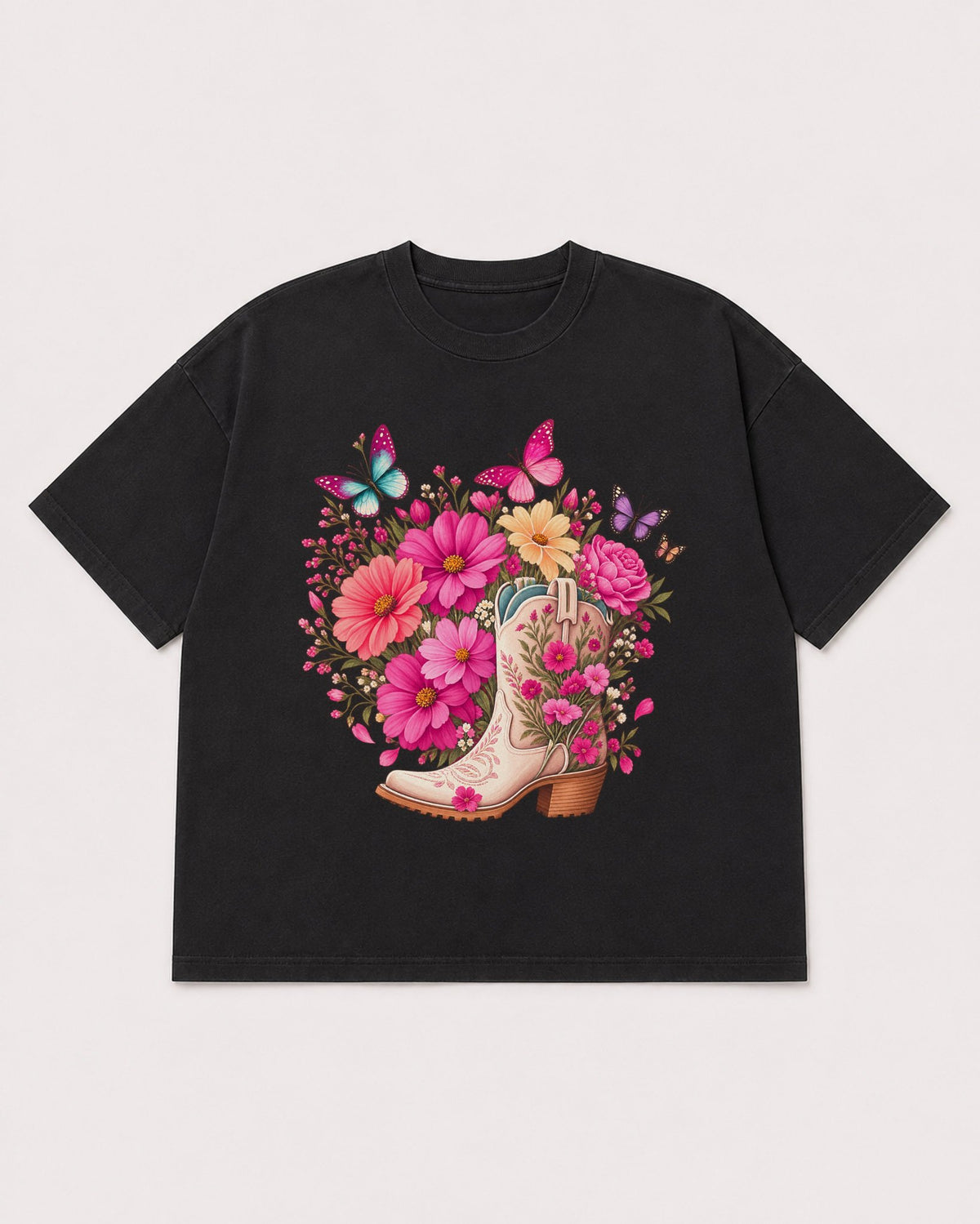 Mockup Boxy Heavyweight Tee Black product