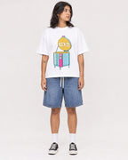 Mockup Boxy Heavyweight Tee White female full-body 36
