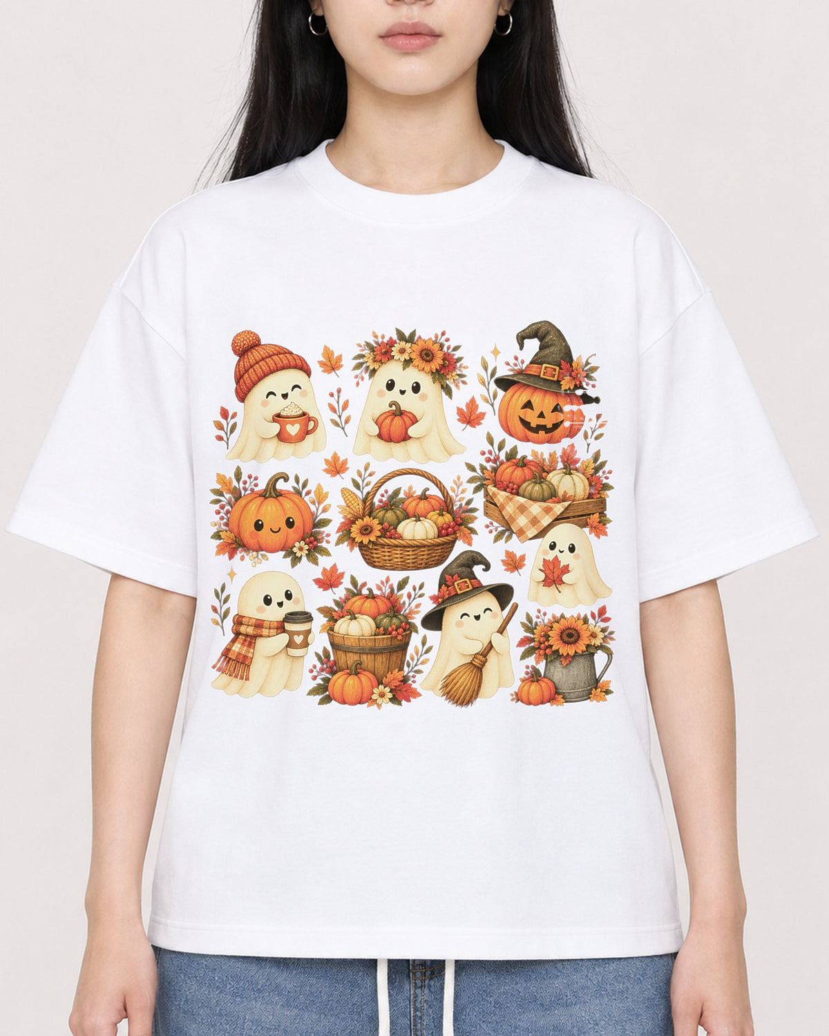 Mockup Boxy Heavyweight Tee White female close-up 01