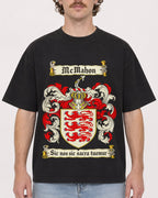 Mockup Boxy Heavyweight Tee Black male close-up 09